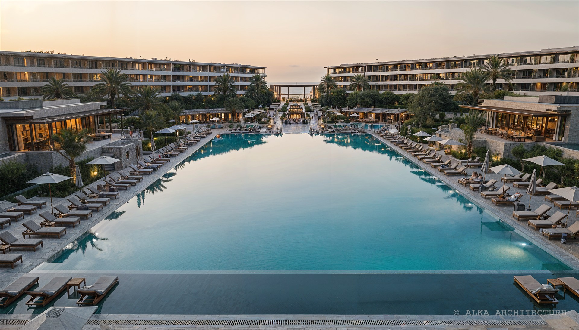 Azure Resort — FORUM POOL — TWILIGHT